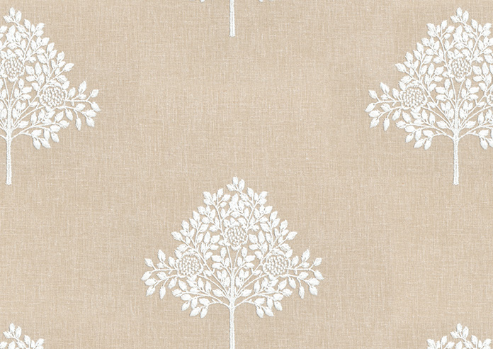 William Morris Marigold Tree Embroidery, Chalk - Roman Blind - Image 7